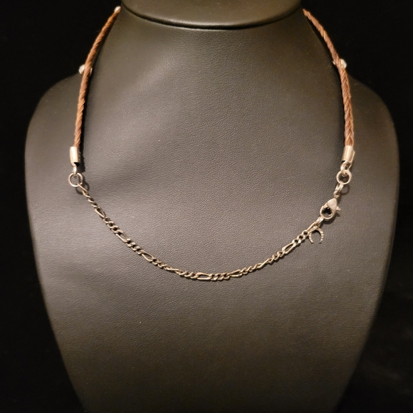 Estate Horse Hair Rhinestone Necklace - Picture 4 of 4